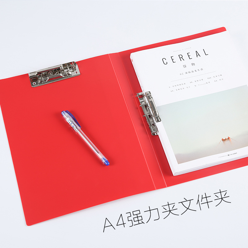 A4 폴더 두꺼운 소재 싱글 및 더블 강한 클립 학생 폴더 사무실 문구 공장 직접 공급