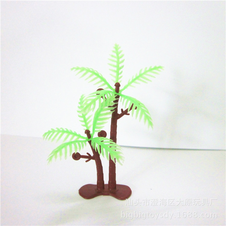 7.5CM simulation small coconut tree 10 leaf bonsai accessories small tree simulation green plant sand tray plastic tree ornaments