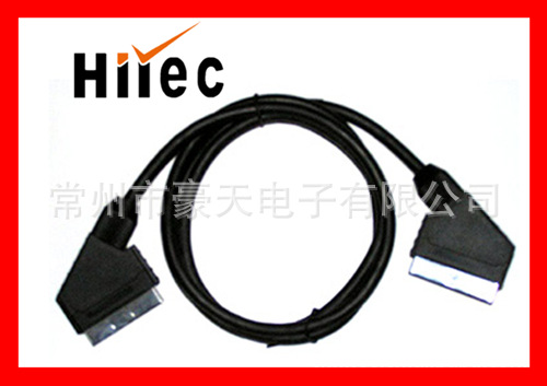 厂家供应Scart线，21 pin线，扫把头线，欧式音视频线...