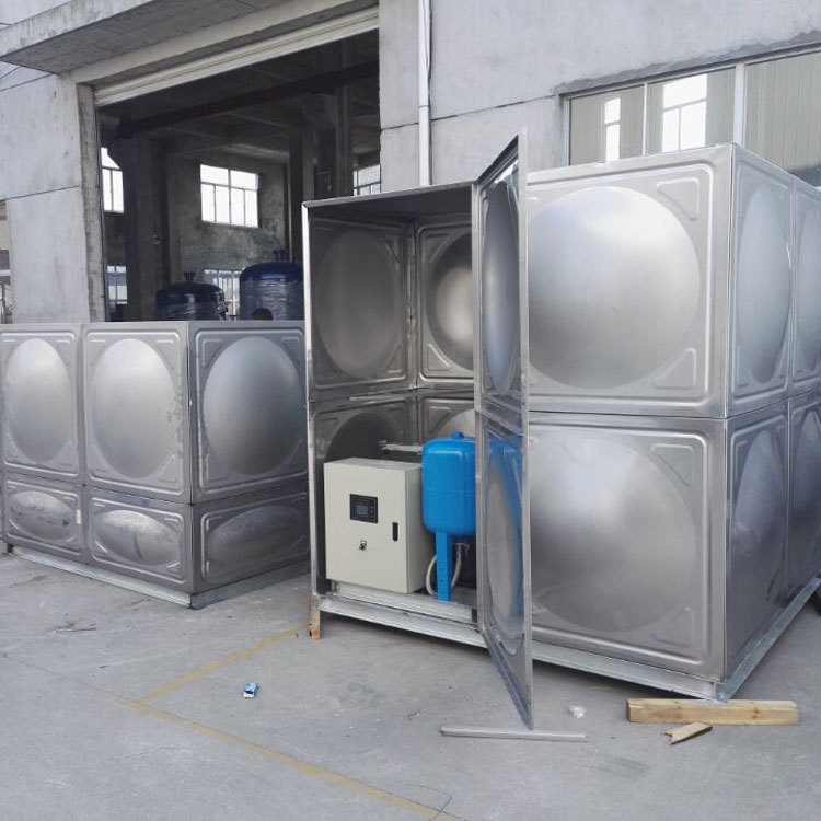 一体化泵房无负压供水设备  1吨续水箱不锈钢