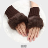 Gloves, fashionable keep warm knitted universal ring, wholesale