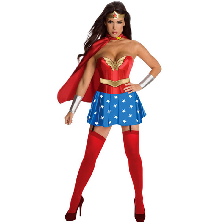 thumbnail image 1 of Disfraces de Halloween 2024 Juego de uniformes de cosplay Disfraz de Halloween para mujeres europeas y americanas Juego de rol Disfraz de Mujer Maravilla Superman, 1 of 4