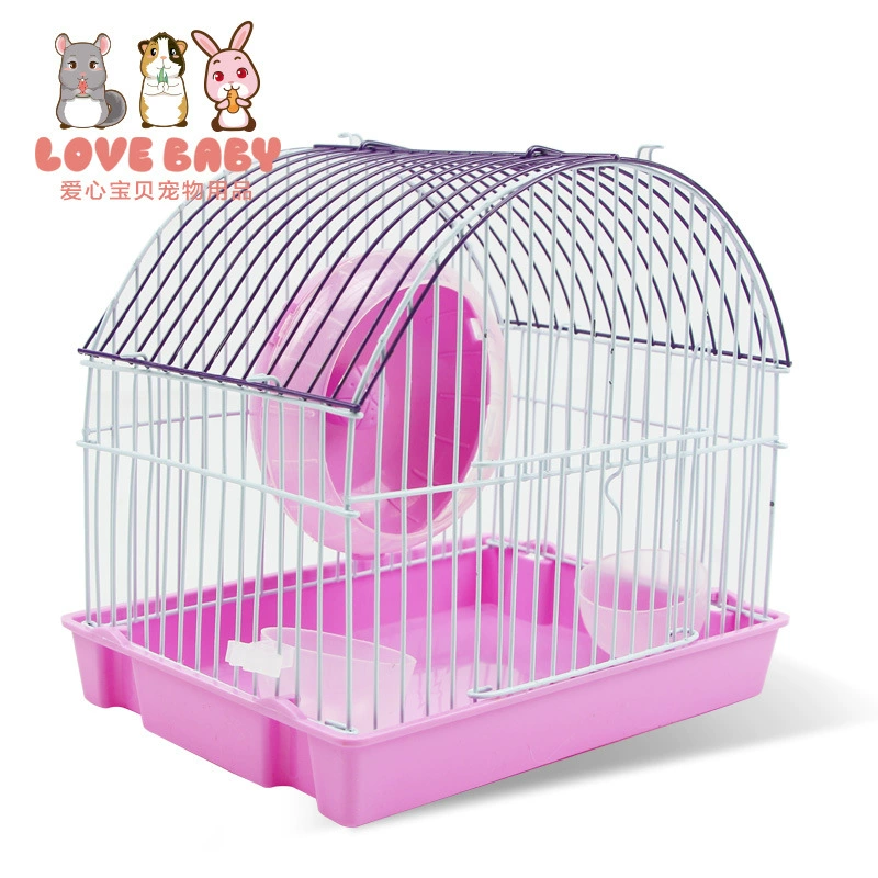 Фабрика прямая скидка хомяк поставляет портативную клетку хомяка изогнутая плоская вершина BB клетка посуда для хомяка