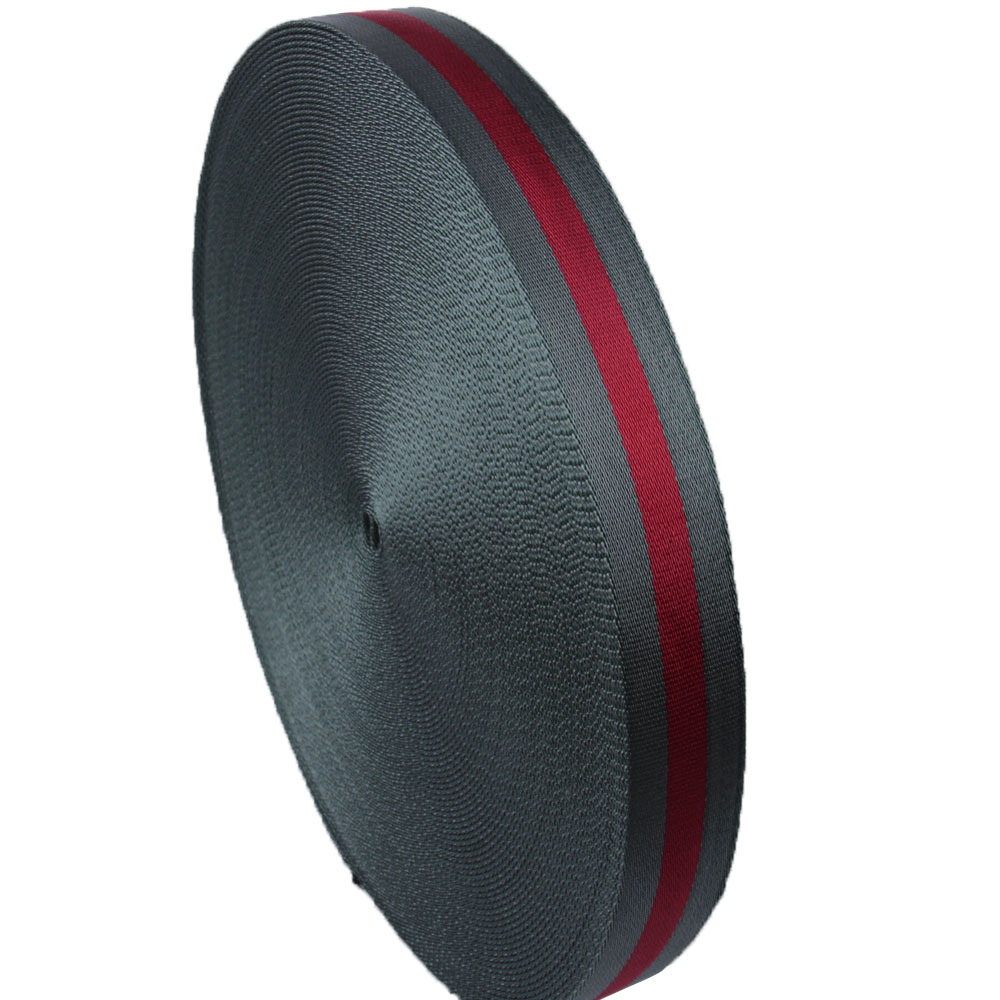 广州力满工厂 现货 3.8cm 1.5寸 加厚 2mm 绿间红 有色尼龙织带