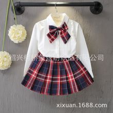 厂家直销 童装校服 园服格子面料全涤格子布 衬衫 裙子面料