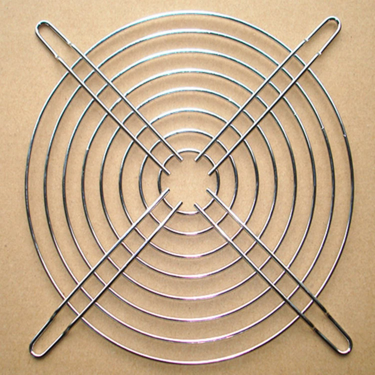 Покрытый кром крышки сети вентилятора 15 см сети вентилятора У-ноги коробки пробивая машины вентилятора предохранения от металла тепловыделения Серебряный