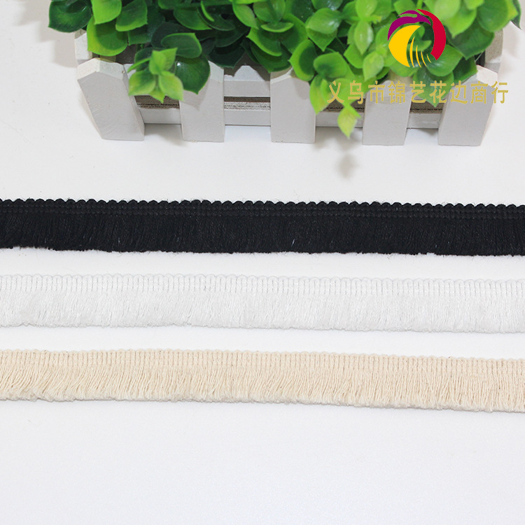 全棉排须花边辅料家纺装饰边 1.5厘米2厘米排须棉线花边现货批发