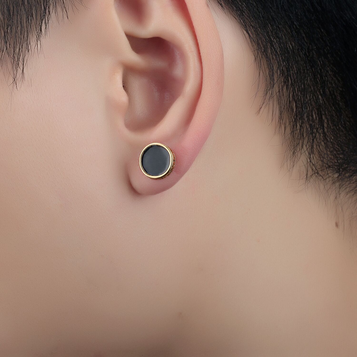Cool Minimalist Stud Earrings For Men Stainless Steel Punk Style_voghion.com