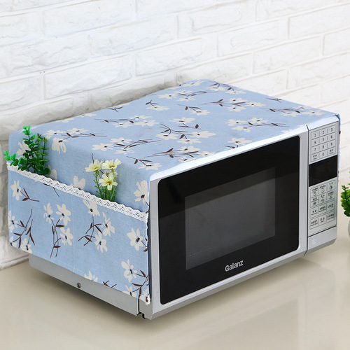 AliExpress ebay foreign trade linen simple and fashionable microwave oven cover dust cover cover towel oven cover dust cover