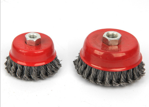 Manufacturer 75mm wire grinding wheel, 4-inch trumpet mouth twisted wire bowl wheel, 2-3 inch rust removal twisted wire bowl brush