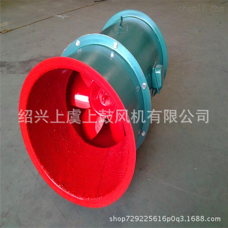 带消声段型混流风机SWF(B)-II-9.5 12/9kw  双速管道加压排烟风机