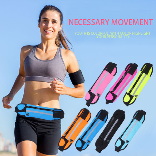 Sports waist bag new men's and women's running mobile phone bag outdoor waterproof fitness storage bag hiking small belt bag