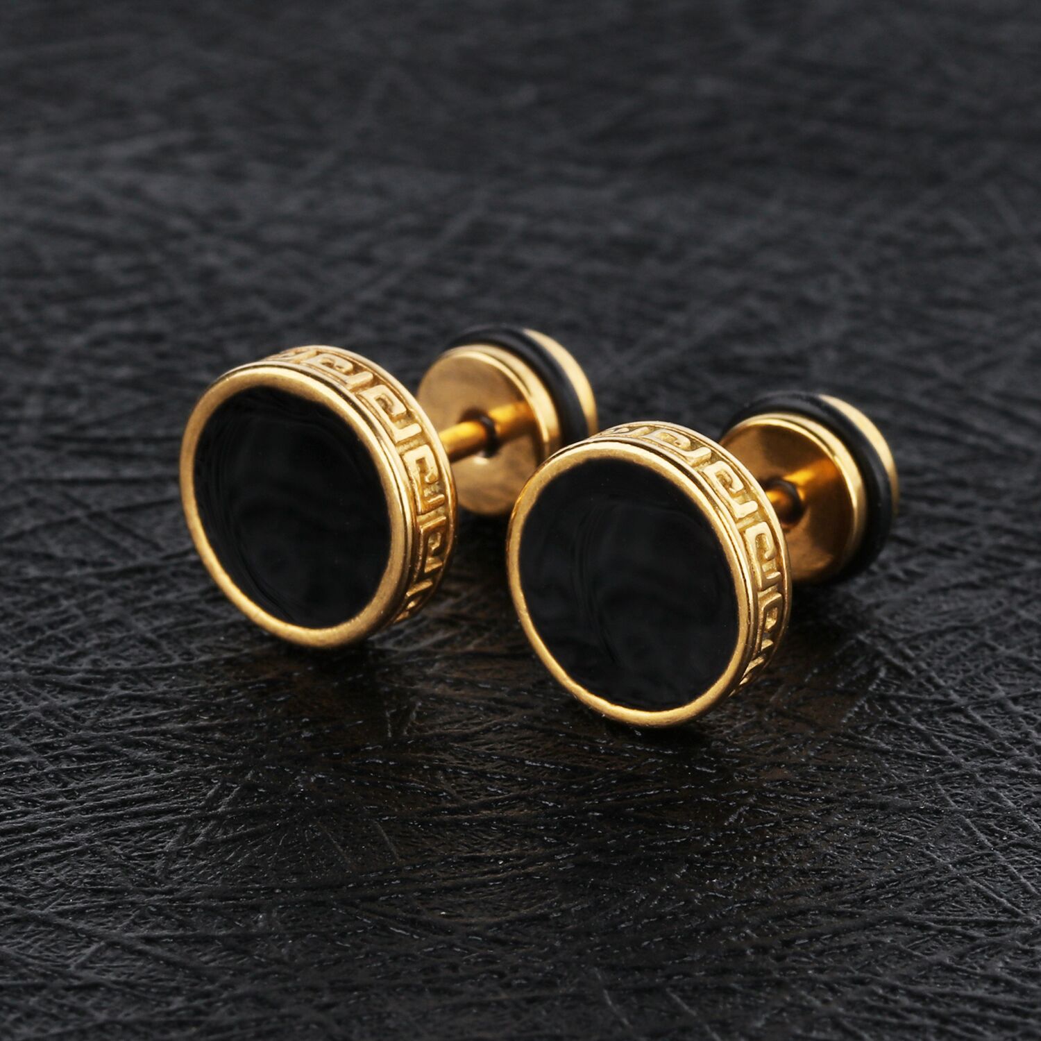 Cool Minimalist Stud Earrings For Men Stainless Steel Punk Style_voghion.com