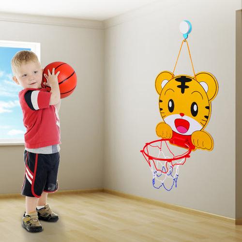 Children's Cartoon Basketball Stand Frog Tiger Basketball Stand Randomly Hanging Indoor and Outdoor with Basketball Pump on behalf of Shipping