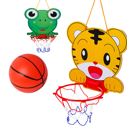 Children's Cartoon Basketball Stand Frog Tiger Basketball Stand Randomly Hanging Indoor and Outdoor with Basketball Pump on behalf of Shipping