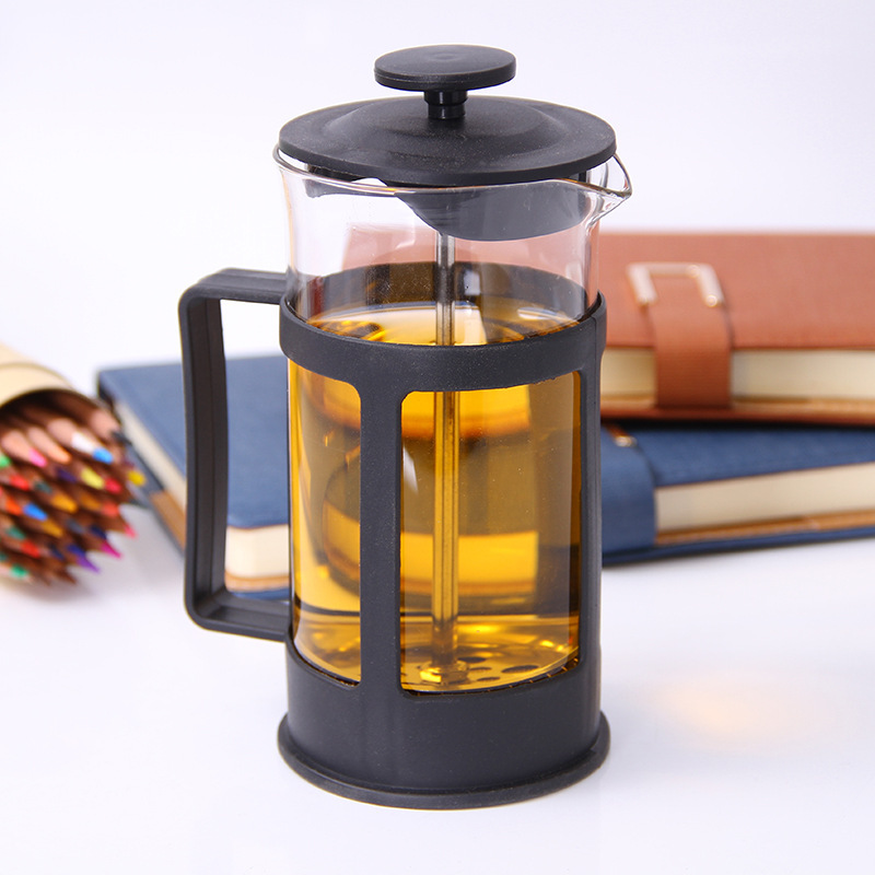 New plastic tea maker, French press coffee pot, household stainless steel filter French press pot, wholesale from manufacturer New plastic tea maker, French press coffee pot, household stainless steel filter French press pot, wholesale from manufacturer