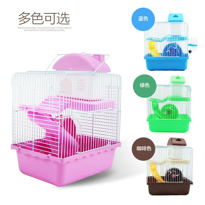 Люблю детские товары для домашних животных, маленькая клетка для хомяка, маленький пасторальный трехстрочный пудинг, серебряная лиса, фиолетовый склад, маленький замок