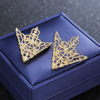 Retro triangle, fashionable accessory suitable for men and women, brooch, badge, European style