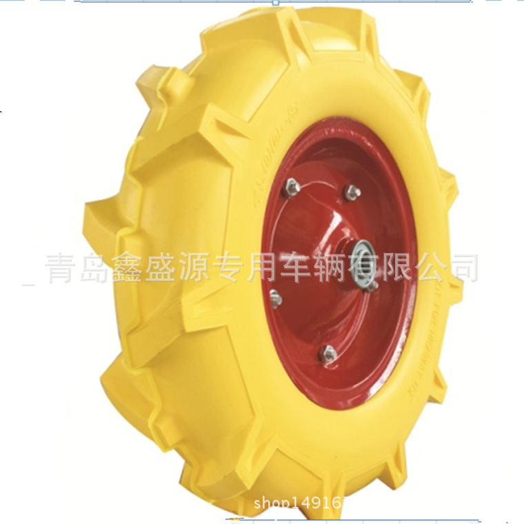 16*4.80/4.00-8pu人字轮 16寸微耕机拖拉机农用机械免充气实心轮