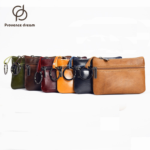 Genuine Leather Mini Small Zero Wallet Women's Multi-functional Card Bag Cross-border Europe and America Retro Zipper Key Coin Bag Wholesale 