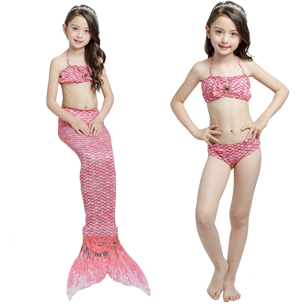 Yy3069-watermelon red mermaid swimming skirt