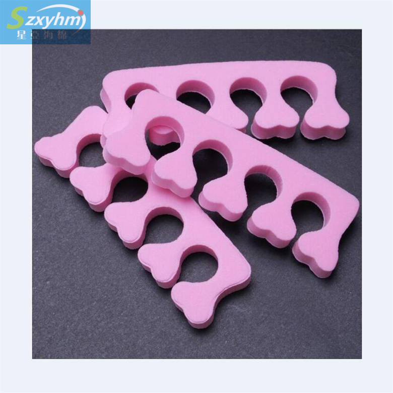 美甲用品海绵手指器卡槽冲压EVA分趾器38密度樱花粉制品