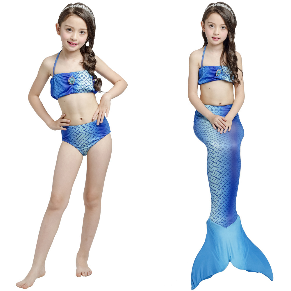 YY3069-Gradient Lan Mermaid Swimming Skirt
