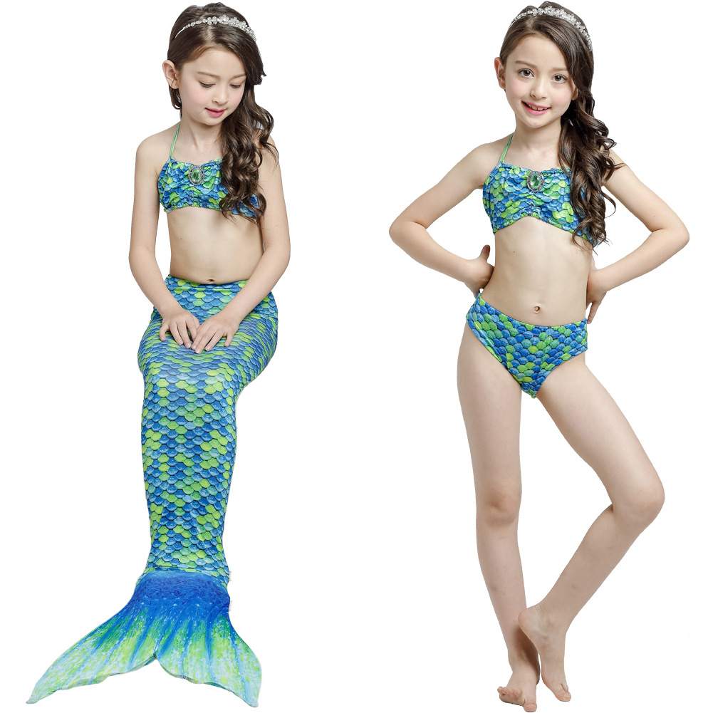 Yy3069-green mermaid swimming skirt