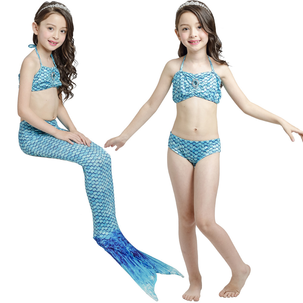 YY3069-Lan color mermaid swimming skirt