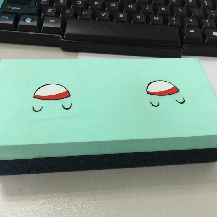 生产拐角海绵长方形复合黑板擦学校专用防火材质EVA粉笔擦