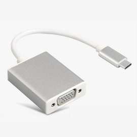 厂家USB 3.1 TYPE-C 转VGA高清线适用苹果Macbook 3.1转VGA连接线