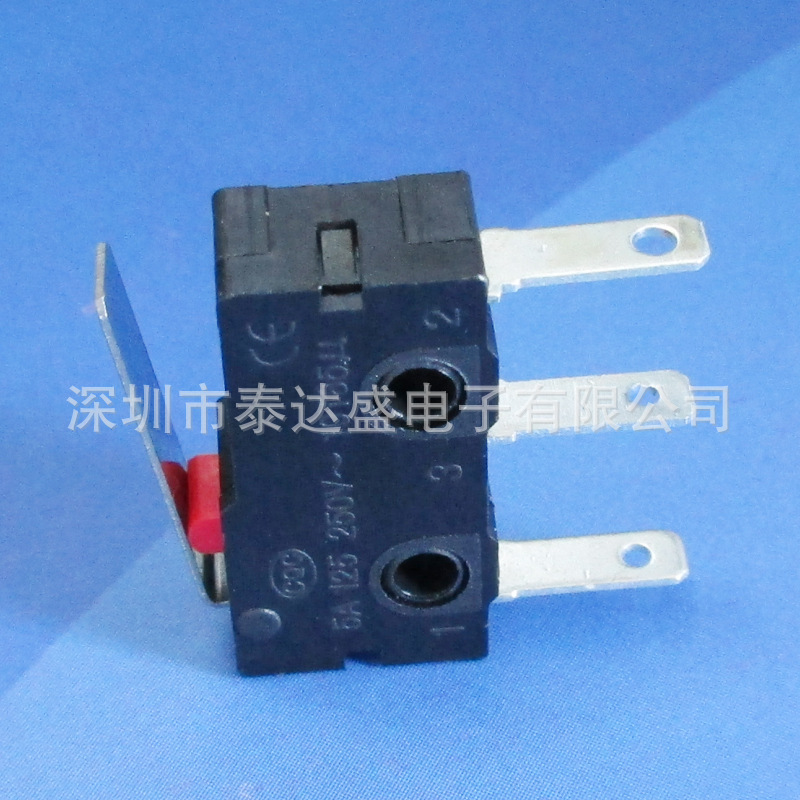 高品质小家电长脚8mm行程开关0.5A电流铜触点小型微动开关KW12-BC