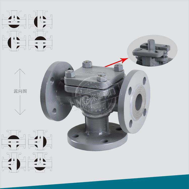 WCB铸钢T型三通高平台法兰球阀040-3116-0-2200TT常温PTFE密封