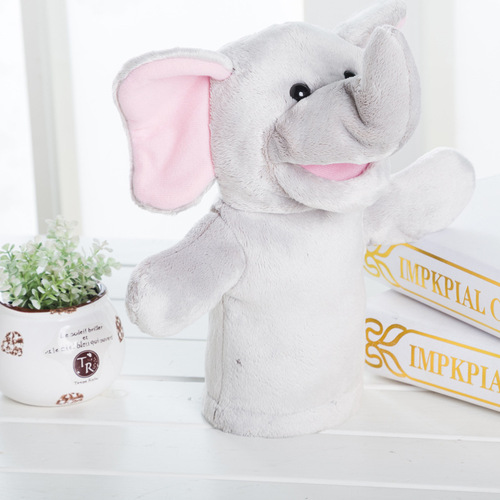 Lion, elephant, monkey, dog finger puppet toy animal glove performance kindergarten mouth can move baby soother doll