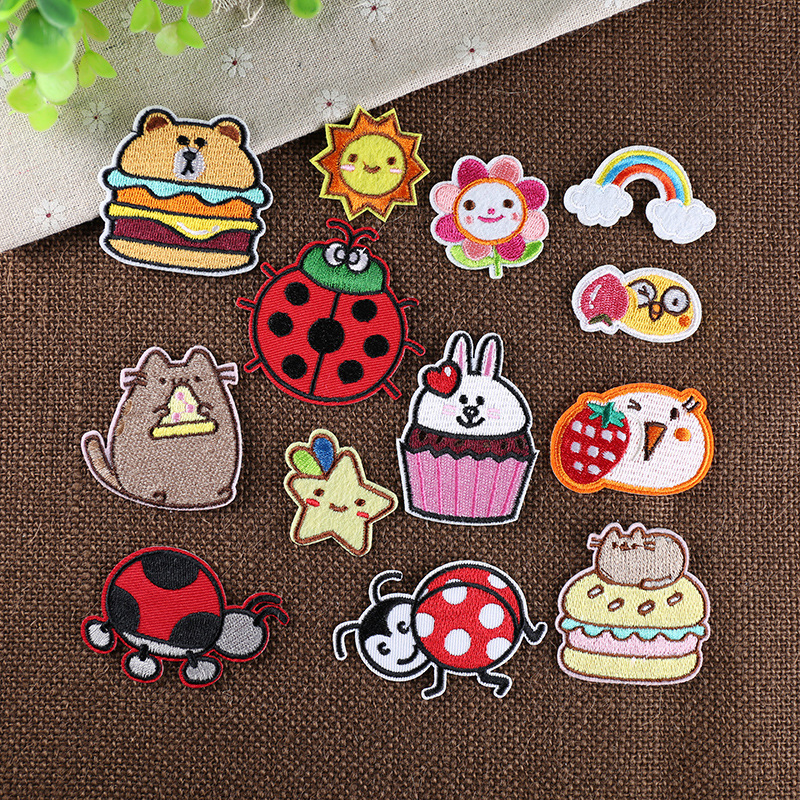 Cartoon Embroidered Embroidered Stamp Patch Cloth Patch Patch Hole Fashion Cute Clothes Small Decorative Patch Scarab Cake Cartoon Embroidered Embroidered Stamp Patch Cloth Patch Patch Hole Fashion Cute Clothes Small Decorative Patch Scarab Cake