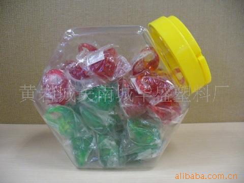 厂家直销塑料糖果罐  六边形塑料食品包装瓶 2100ml透明包装容器