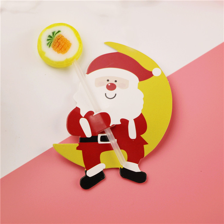 50 unidades precio 2022 nuevo Santa pingüino conejo dibujos animados Lollipop Tarjeta de papel decorativo DIY image 8
