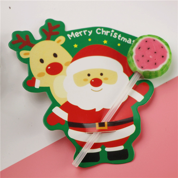 50 unidades precio 2022 nuevo Santa pingüino conejo dibujos animados Lollipop Tarjeta de papel decorativo DIY image 9