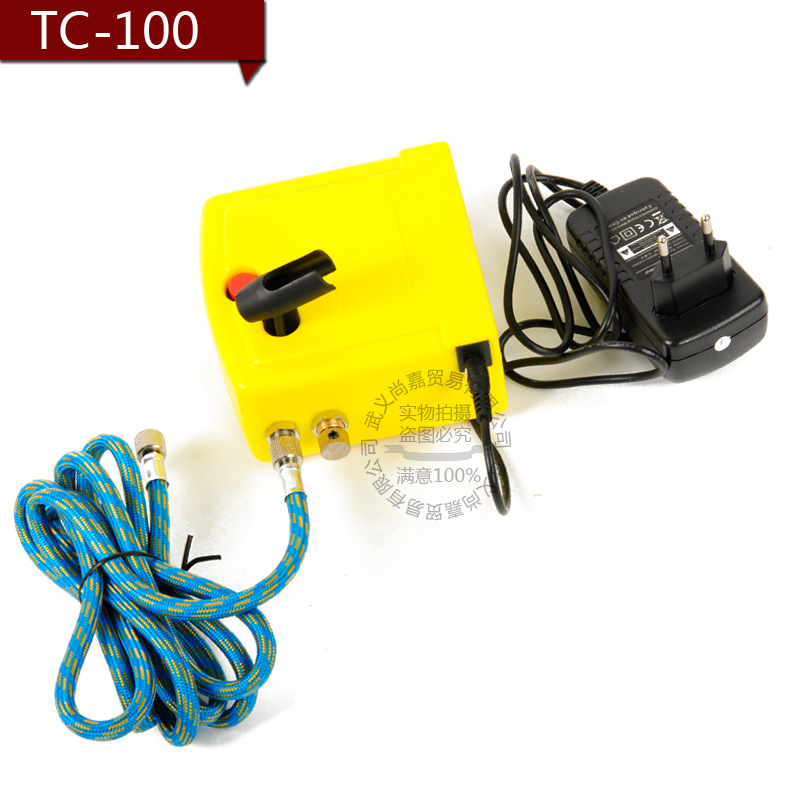 美工气泵 可调节气压  配合喷笔喷绘小产品 效果佳 黑色 黄色可选