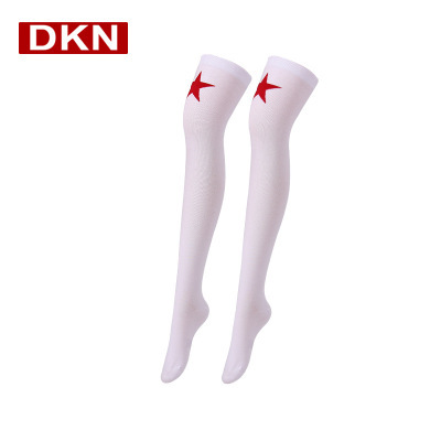 Chaussettes montantes en coton à rayures étoilées et trois bandes pour femme, longues et tricotées, tendance, 2025d_voghion.com