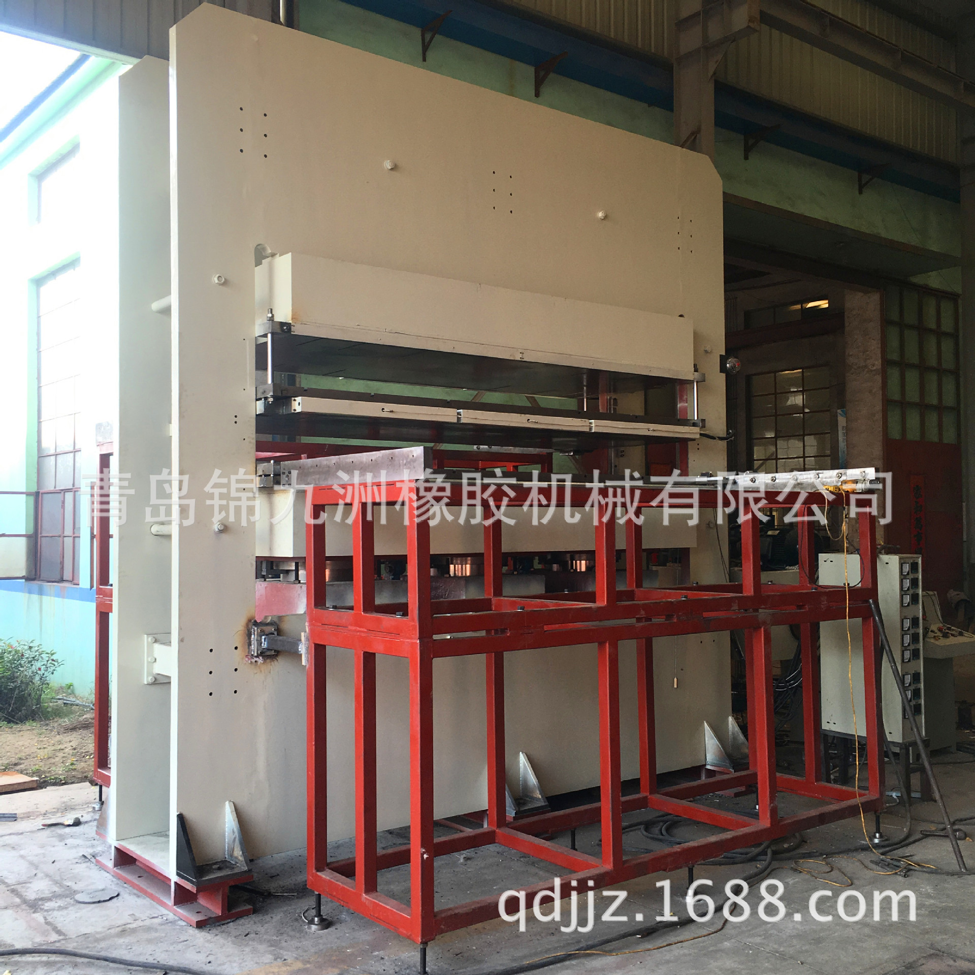 双向自动推拉PVC大型框架热压机 800TPLC全自动可触屏液压硫化机