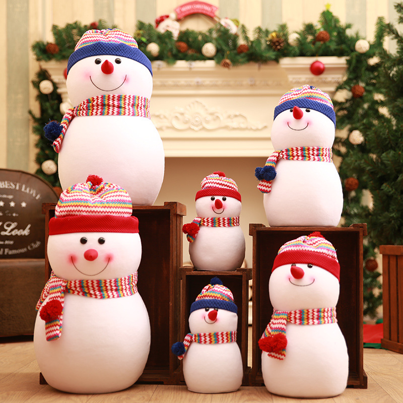 Weihnachten Schneemann Puppe Große Medium Kleine Größe Blase Schneemann Hause Weihnachten Baum Dekoration Geschenk Fenster Ornamente_voghion.com