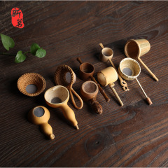 Japanese Tea Ceremony Bamboo Tea Filter Mengzong Bamboo Root Strainer Spoon Bamboo Tea Filter Tea Leak Tea Set Creative Filter Spare Parts
