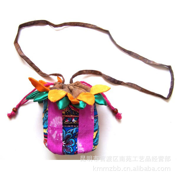 混批云南民族风包包 创意扎染向日葵包女士小挎包