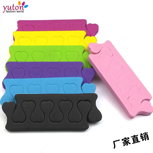 Spot Eva Finger Separator, a Pair of Heart Toe Separator, Pink Sponge Toe Separator, Cotton Purple Blue Toe Separator
