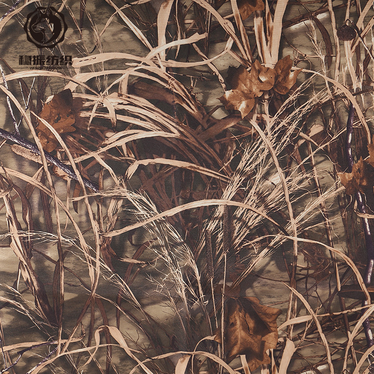 厂家直供涤纶600D俄罗斯芦苇迷彩牛津布防水印花现货批发