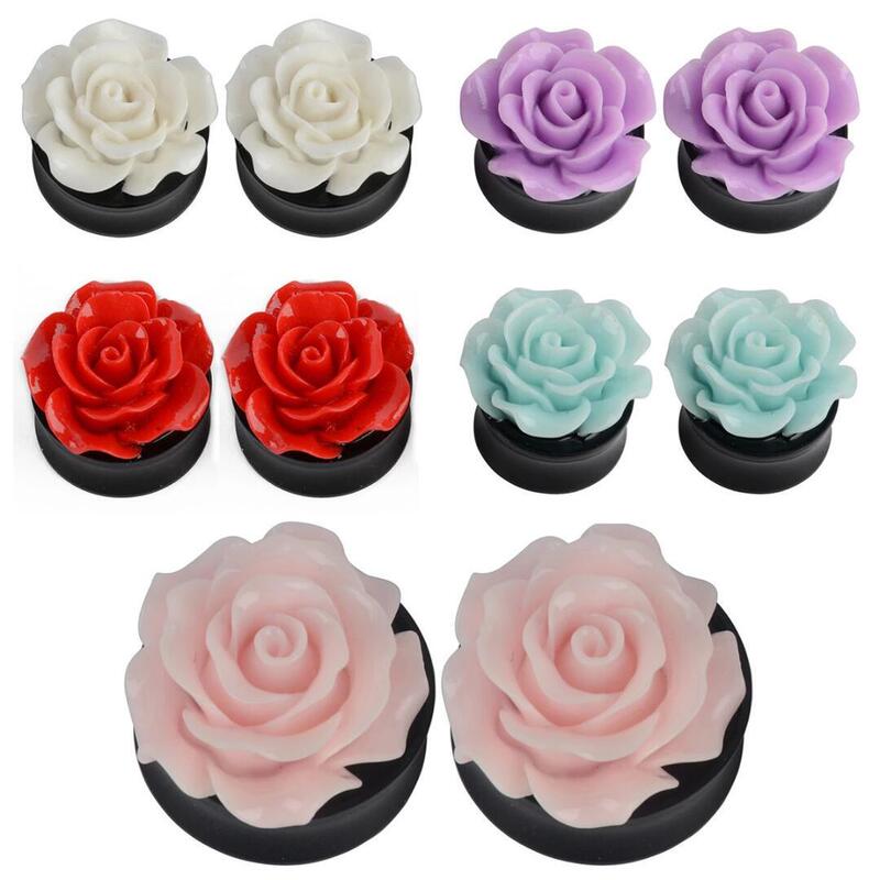 8-25mm body puncture exquisite rose acrylic applique ear expansion online sales