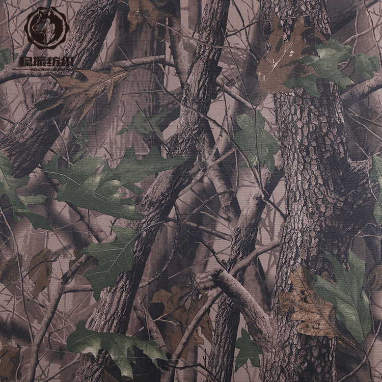 【外JUN迷彩】涤纶600D经典大树迷彩PVC牛津布防水现货