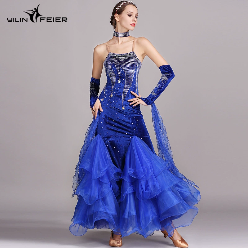 Современный танцевальный наряд Элин Фьюэр для танца Modern Dance Drill Performance Server Performance Dress S7016 Национальный стандарт танцевального сервера