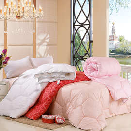帝企鹅 批发礼品冬被 酒店布草柔情似水被 水立方绗缝 羽丝绒冬被